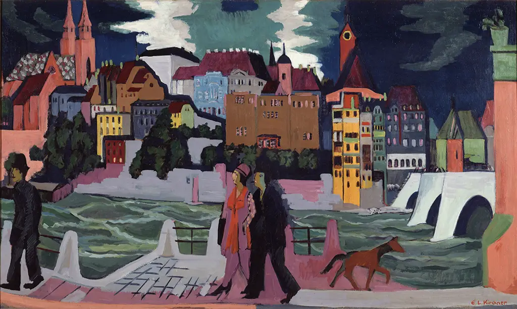 View of Basel and the Rhine in Detail Ernst Ludwig Kirchner